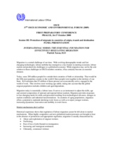 Contribution by Mr. Patrick Taran, Senior Migration Specialist, International Migration Programme, International Labour Organization (ILO)