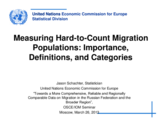 Measuring Hard-to-Count Migration Populations: Importance, Definitions, and Categories