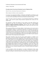 Address by Michael Tschanz, International Organization for Migration Address by Michael Tschanz, International Organization for Migration