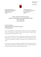 Address by the Minister of Youth and Social Welfare of Albania, H.E. Erion Veliaj