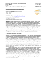 Presentation by Mr. Chad Briggs, Senior Fellow, Institute for Environment Security, Brussels