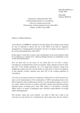 Statement by Marc Thill, Ambassador of Luxenbourg