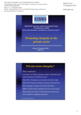 Presentation by Mr. Drago Kos, Chair of the OECD Working Group on Bribery in International Business Transactions