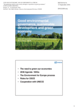 Presentation by Mr. Marco Keiner, Director, Environment Division