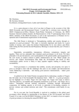 Welcoming Remarks by H.E. Lubomir Zaoralek, Minister of Foreign Affairs