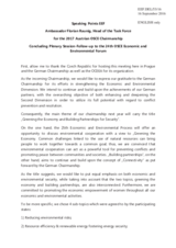 Statement by Amb. Florian Raunig, Head of the Task Force for the 2017 Austrian OSCE Chairmanship, Ministry of Foreign Affairs