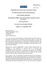 Statement by Amb. Laberto Zannier, Secretary General