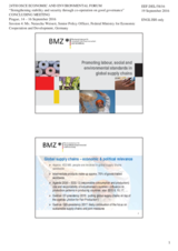 Presentation by Ms. Natascha Weisert, Senior Policy Officer, Federal Ministry for Economic Co-operation and Development