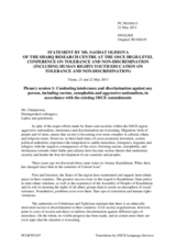 Statement by Ms. Saodat Olimova