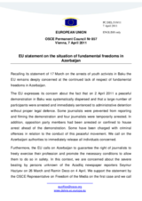 Statement by the Hungarian Presidency of the Council of the European Union on the fundamental freedoms in Azerbaijan