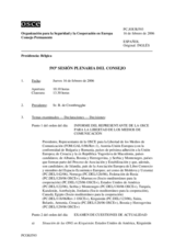 Journal of the 593rd Plenary Meeting of the Permanent Council (es)