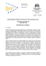 Statement by the Delegation of the United Kingdom/EU on Belarus