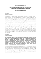 Intervention of the OSCE Secretary General Lamberto Zannier Intervention of the OSCE Secretary General Lamberto Zannier