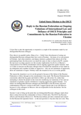 Statement by the Delegation of the United States of America in response to the statement by the Delegation of the Russian Federation on the situation in Ukraine and the need to implement the Minsk agreements