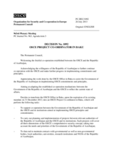 Permanent Council Decision No. 1092