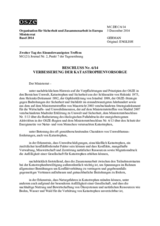 Beschluss Nr. 6/14 über die Verbesserung der Katastrophenvorsorge
