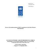 Review of the implementation of OSCE Commitments in the field of Disaster Risk Reduction