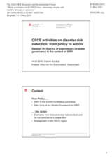 Presentation by Ms. Carolin Scharpf, Scientific Officer, Federal Department of the Environment, Transport, Energy and Communications, Federal Office for the Environment