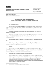 Permanent Council Decision No. 500/Corrected reissue