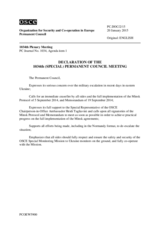 Declaration of the 1034th (Special) Permanent Council Meeting