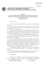 Statement by the Delegation of Armenia in response to the presentation by the OSCE Secretary General of the 2017 Unified Budget Proposal