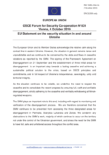 Statement by the Slovak EU Presidency on the situation in and around Ukraine