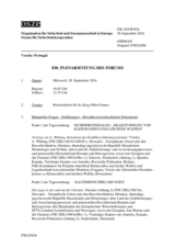 Journal der 830. Plenarsitzung des Forums