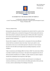 Statement by the Delegation of Norway in response to the presentations by Ambassador F. Seixas da Costa and by Ambassador S. Baumann