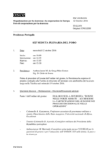 Giornale della 832a Seduta plenaria del Foro di cooperazione per la sicurezza