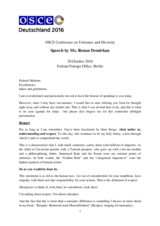 Speech by Ms. Renan Demirkan