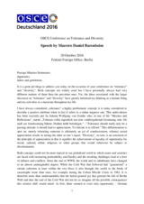 Speech by Maestro Daniel Barenboim