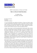 Rede von Maestro Daniel Barenboim