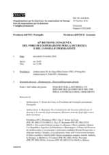 Giornale della 63a Riunione congiunta del Foro di cooperazione per la sicurezza e del Consiglio permanente