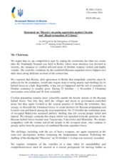 Statement by the Delegation of Ukraine on the Russia’s ongoing aggression against Ukraine and illegal occupation of Crimea