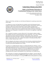 Statement by the Delegation of the United States of America in response to the statement by the Delegation of the Russian Federation on the ongoing police violence in the United States of America
