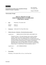 Journal of the 834th Special Plenary Meeting of the Forum for Security Co-operation