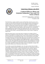 Statement by the Delegation of the United States of America on the continued efforts to silence and intimidate independent voices and civil society in the Russian Federation
