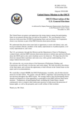 Statement by the Delegation of the United States of America on the presidential elections in the United States of America, held on 8 November 2016