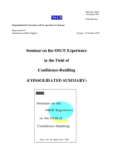 Consolidated summary of the Seminar on the OSCE Experience in the Field of Confidence-Buidling