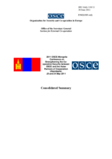 Consolidated summary 2011 OSCE-Mongolia Conference Consolidated summary 2011 OSCE-Mongolia Conference