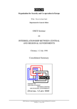 OSCE seminar on interrelationship between central and regional governments