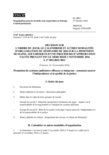 Décision du Conseil permanent