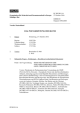 Journal der 1116. Plenarsitzung des Ständigen Rates 