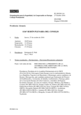 Diario de la 1116ª Sesión plenaria del Consejo Permanente 