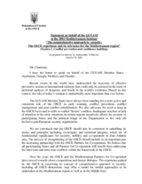 Statement on behalf of the GUUAM, 2003 Mediterranean Seminar, Session 1 Statement on behalf of the GUUAM, 2003 Mediterranean Seminar, Session 1