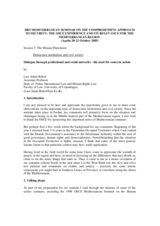 Statement by Lars Adam Rehof, Associate Professor at the Department of Public International Law and Human Rights Law, University of Copenhagen, 2003 Mediterranean Seminar Statement by Lars Adam Rehof, Associate Professor at the Department of Public International Law and Human Rights Law, University of Copenhagen, 2003 Mediterranean Seminar