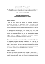 Statement by Ms. Mona S. Kamel on behalf of the League of Arab States Statement by Ms. Mona S. Kamel on behalf of the League of Arab States