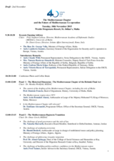 Draft Agenda: The Mediterranean Chapter and the Future of Mediterranean Co-operation