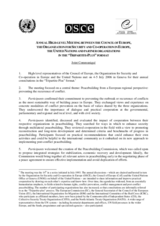 Joint Communiqué of the Council of Europe, the OSCE, the UN and partner organizations