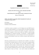 Remarks by the OSCE Secretary General, Ambassador Ján Kubis, at the Annual Meeting of the United Nations Economic Commission for Europe